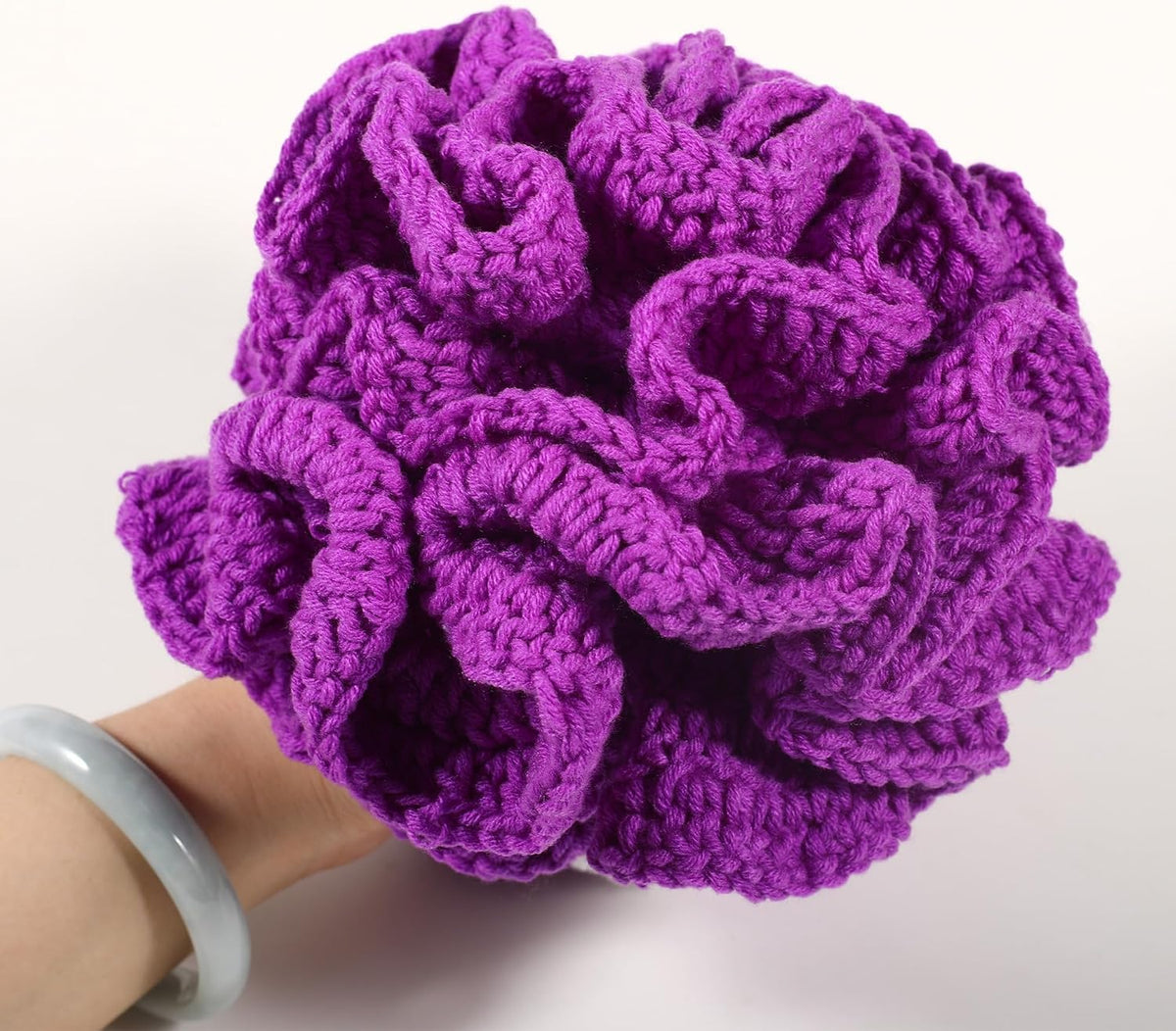 Ahouws Sombrero de pescador de ganchillo para mujer, diseño de flor...