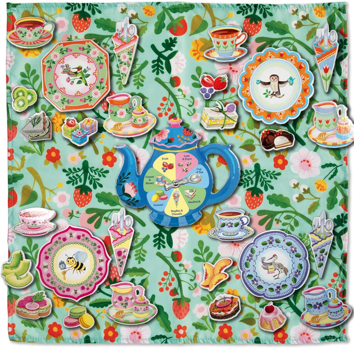 Juego eeBoo Kitten's Time for Tea Spinner, construcción de historia...