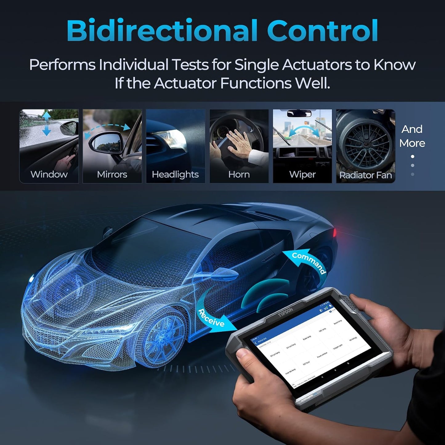 TOPDON Escáner AD900 Lite OBD2, herramienta de escaneo bidirecciona...