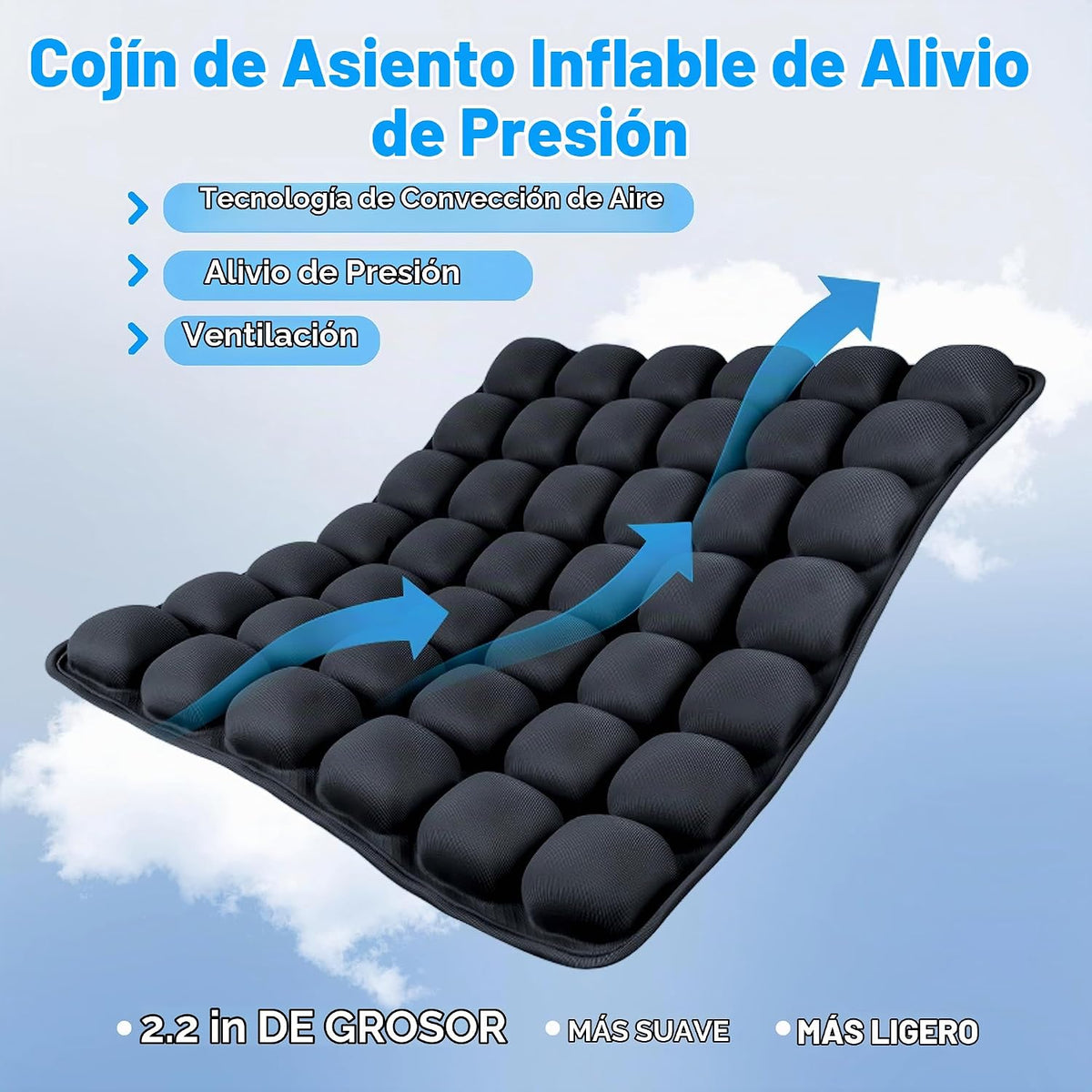 MTGKY Sondor Cojín de viaje, portátil y ajustable, cojín de asiento...