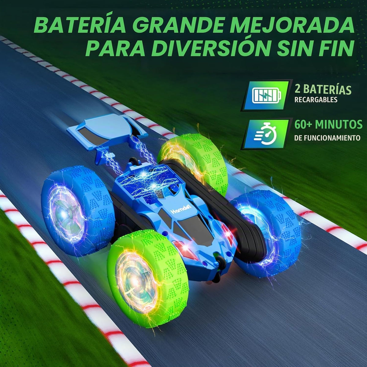 Hamdol Coches de juguete RC para niños de 6 a 12 años, auto girator...