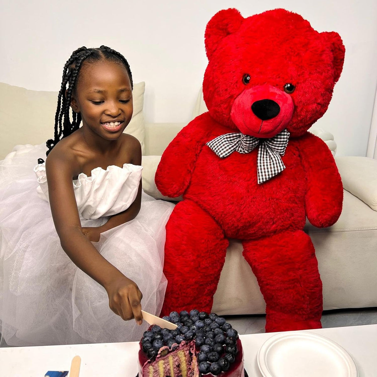 MaoGoLan Oso de Peluche Gigante Animal de Peluche 47 pulgadas, Oso...