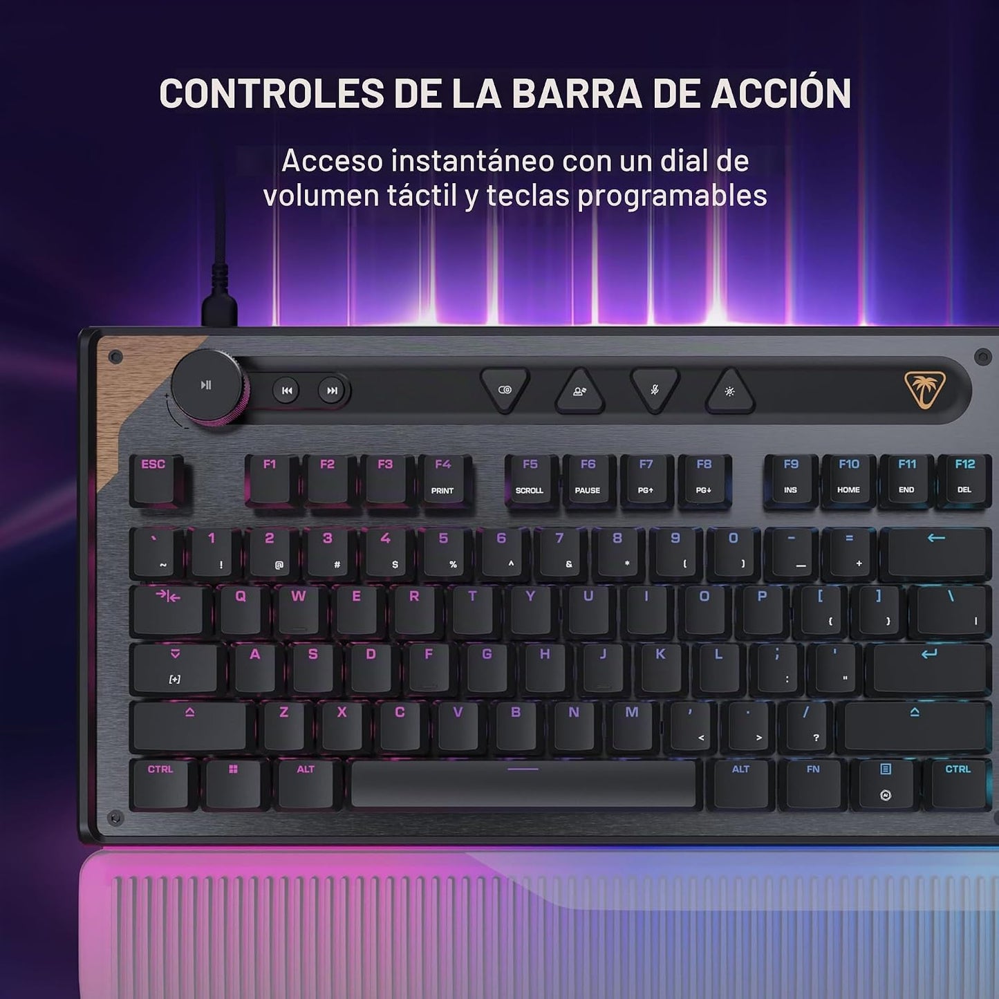 Turtle Beach Command Series KB7 TKL - Teclado para juegos con cable...