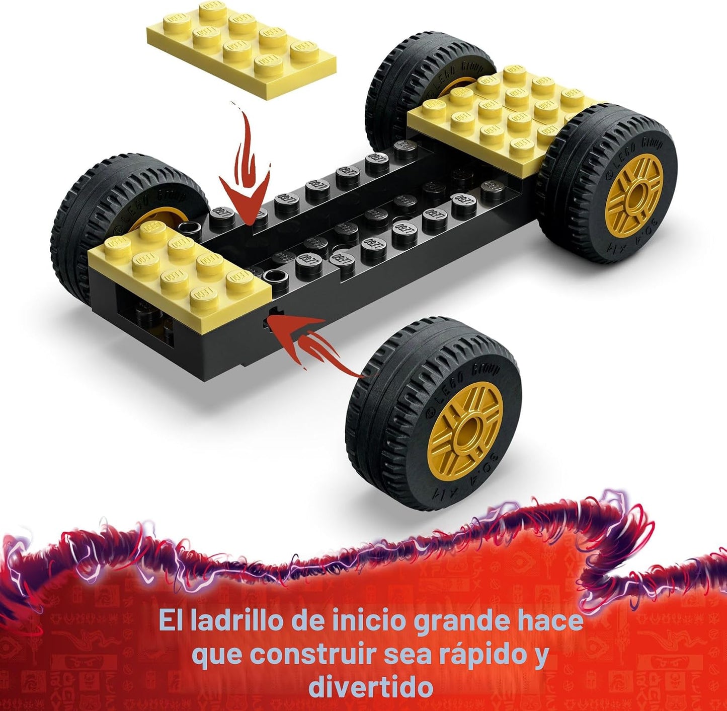 LEGO NINJAGO Duelo de Carreras de Coches Ninja vs. Drix - Juguete d...
