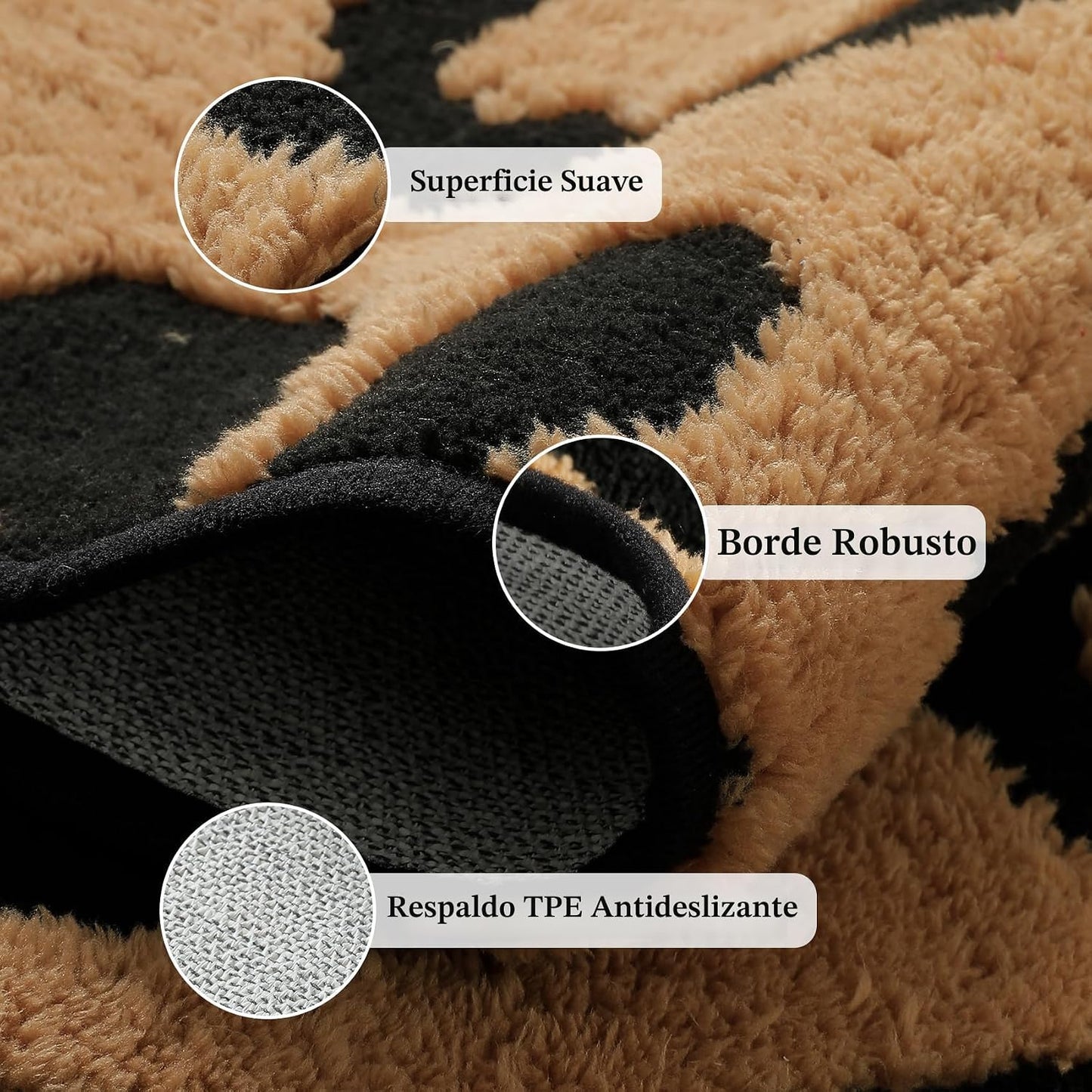 YIHOUSE Alfombras de leopardo de 5 x 7 pies, alfombra suave de felp...