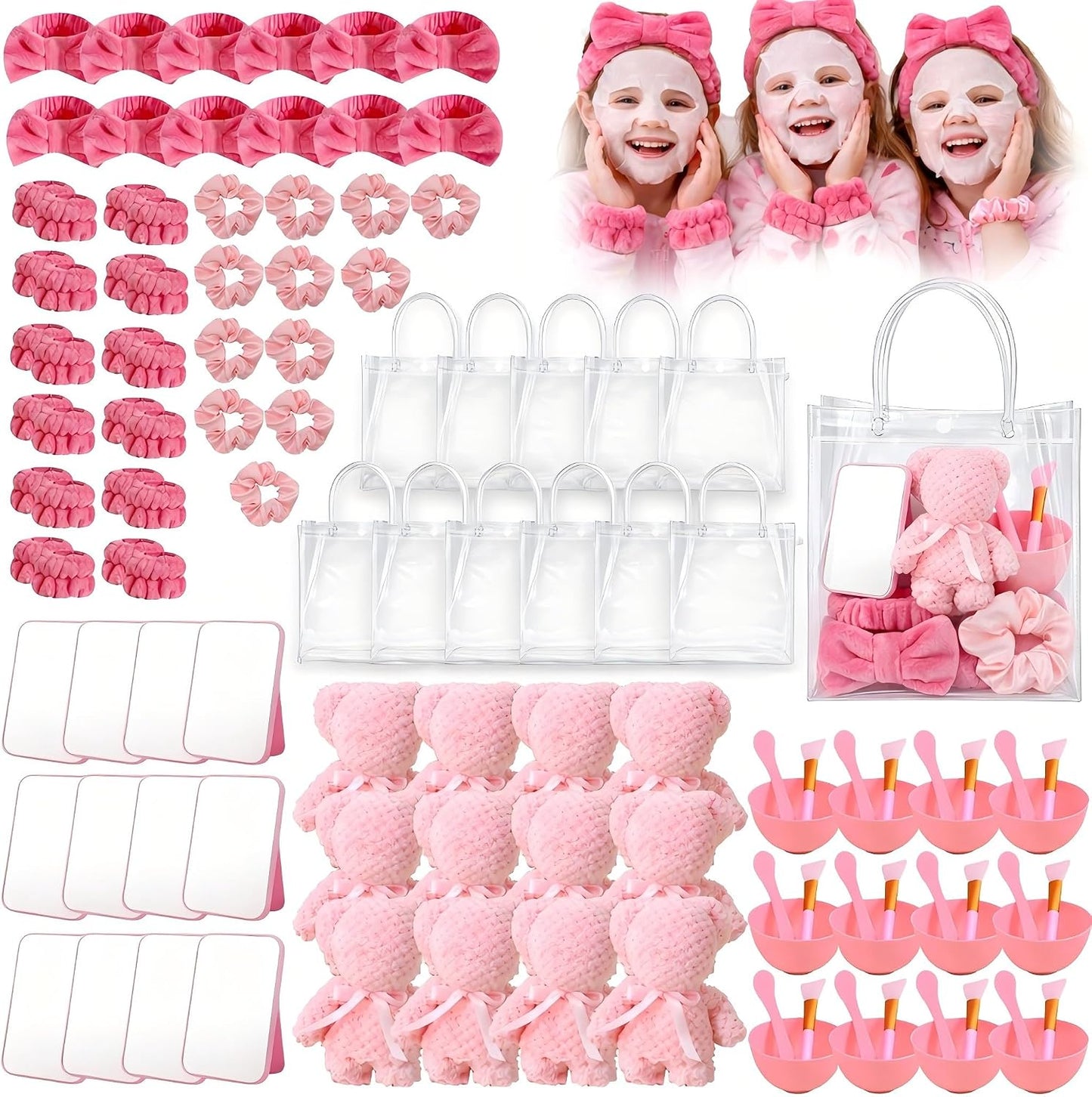 Juego de 12 suministros de fiesta de spa para mujeres, kit de fiest...