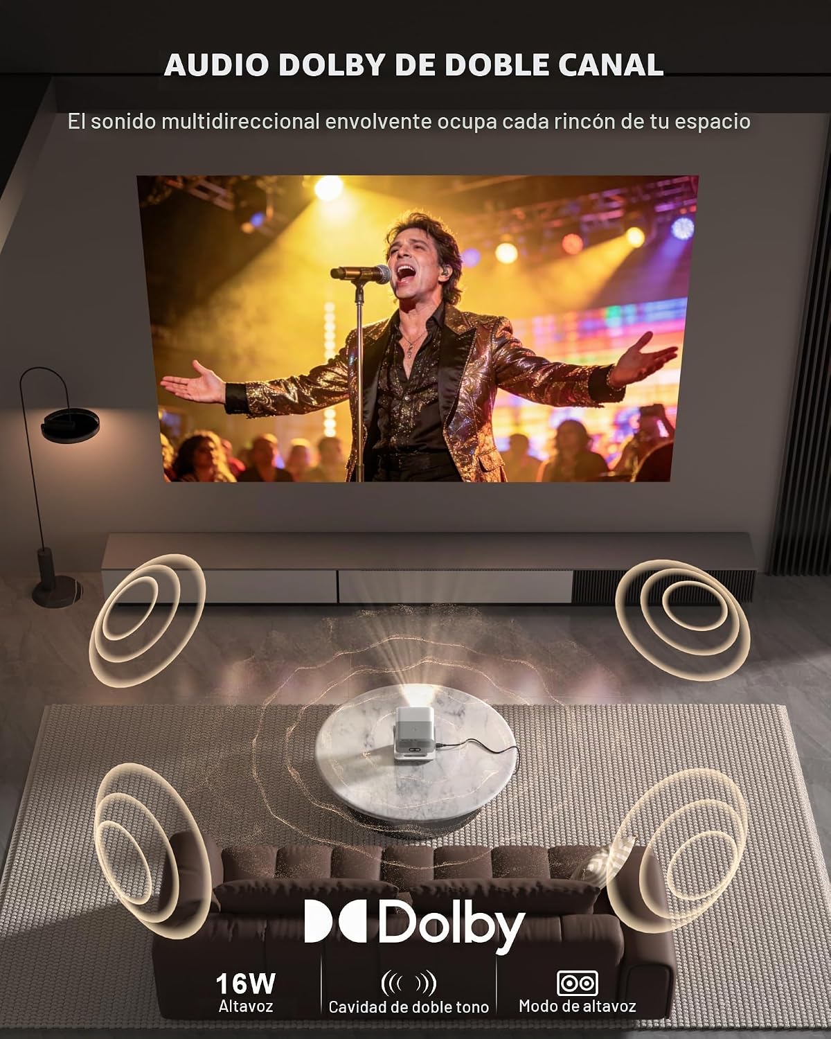Google TV con licencia oficial: proyector inteligente 4K con WiFi y...