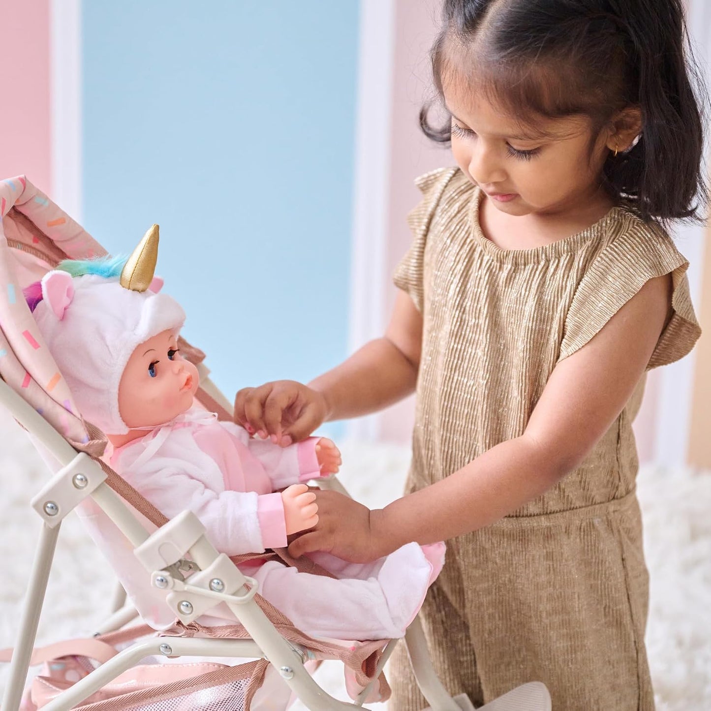 Olivia's Little World Cochecito para Muñecas Bebé con Toldo y C...