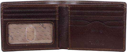 Tony Perotti Billetera plegable de piel italiana para hombre con ta...