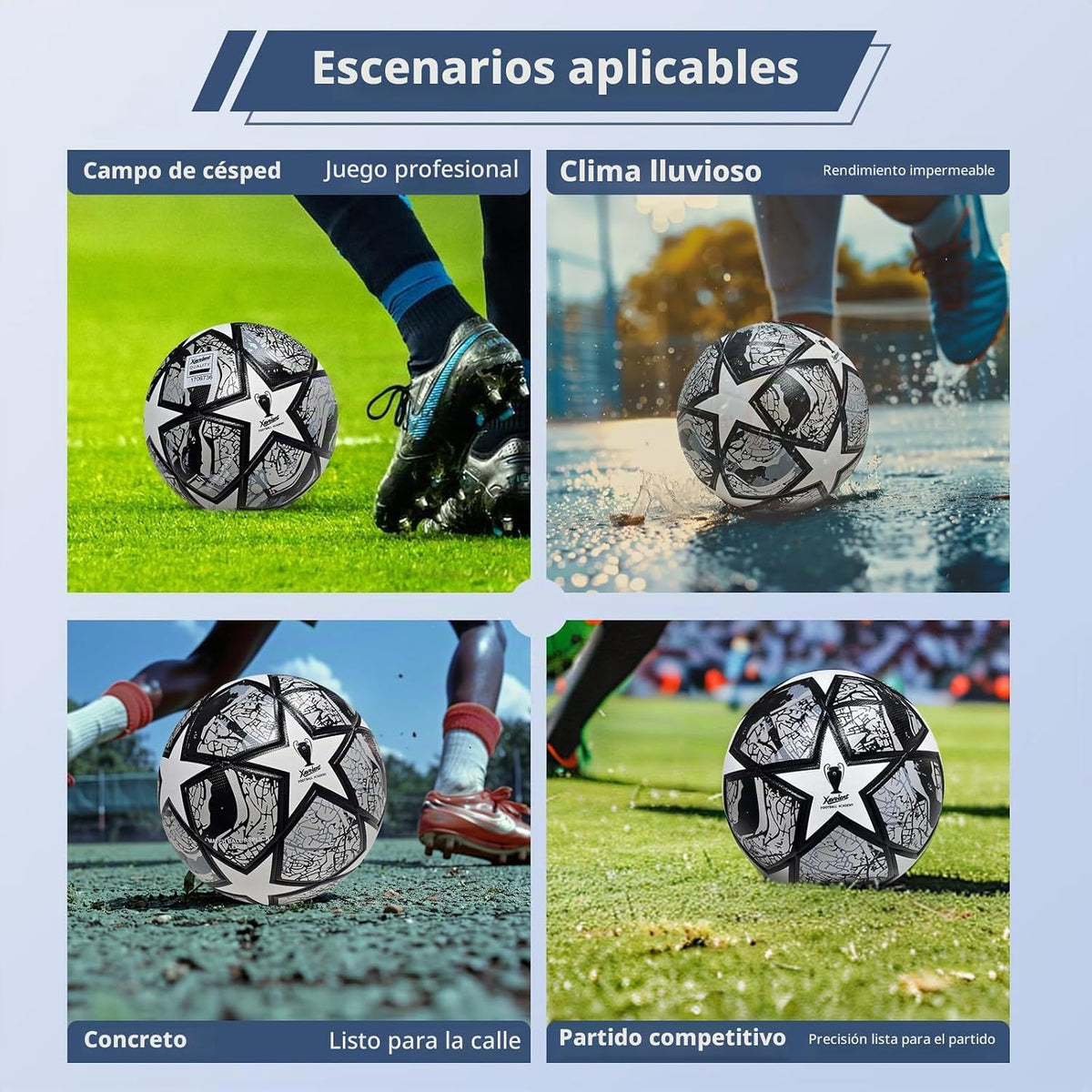 XAVOLENT Balón de fútbol profesional Tamaño 5,4 | Pelota de entrena...