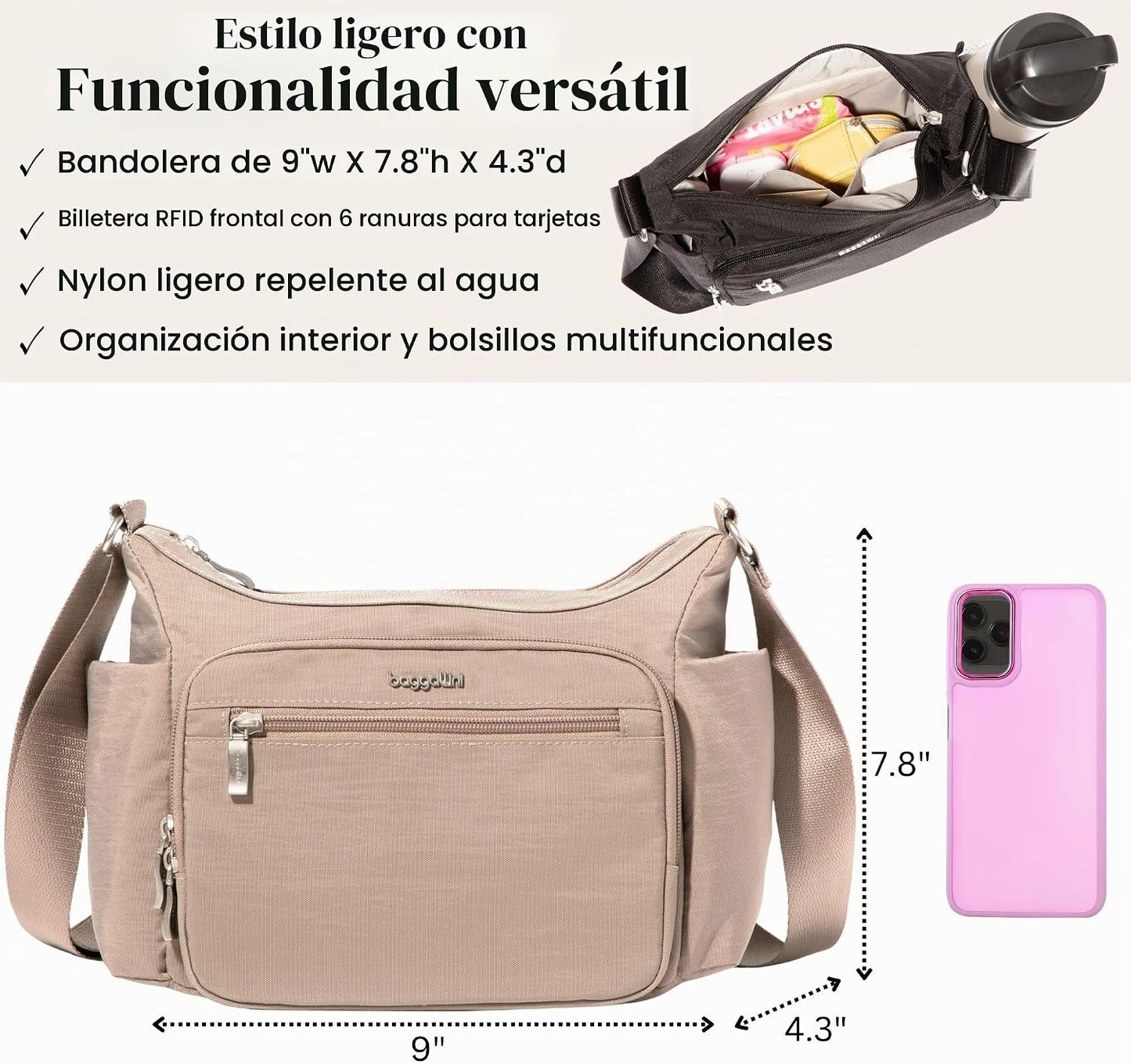 Baggallini Crosstown Hobo Crossbody