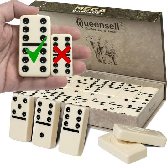 Juego de dominó mega grande de 3" para adultos y niños \u2013 J...