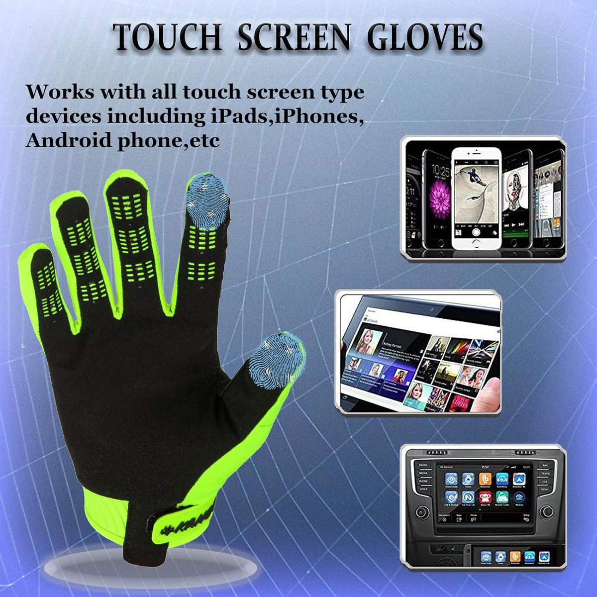 FASTGOOSE - Guantes de motocicleta unisex con pantalla táctil, para...