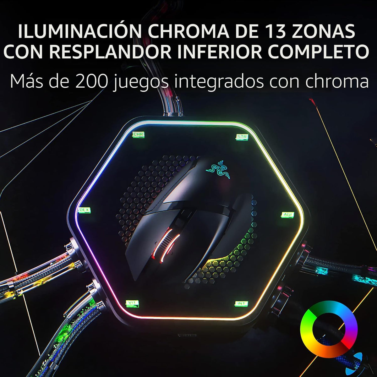 Razer Basilisk V3 Pro - Ratón inalámbrico RGB personalizable para j...