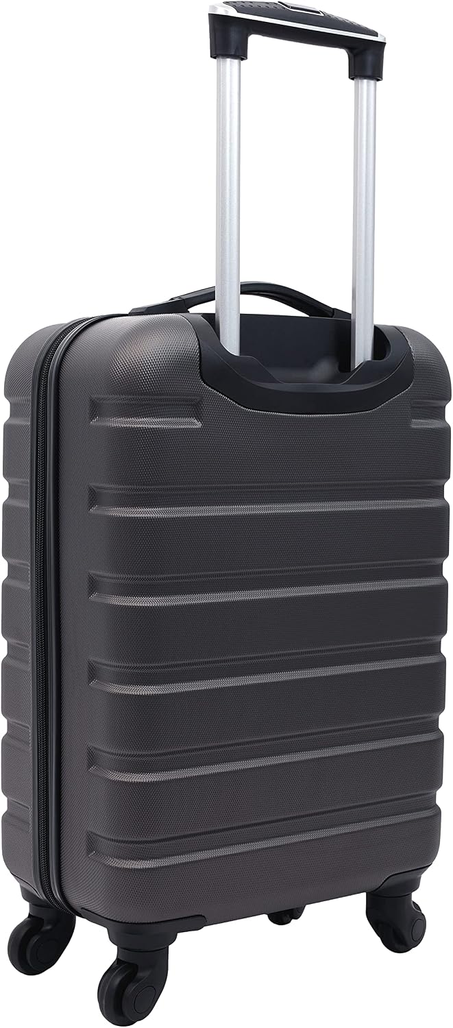 Wrangler Equipaje de mano rígido con ruedas giratorias, Carbón