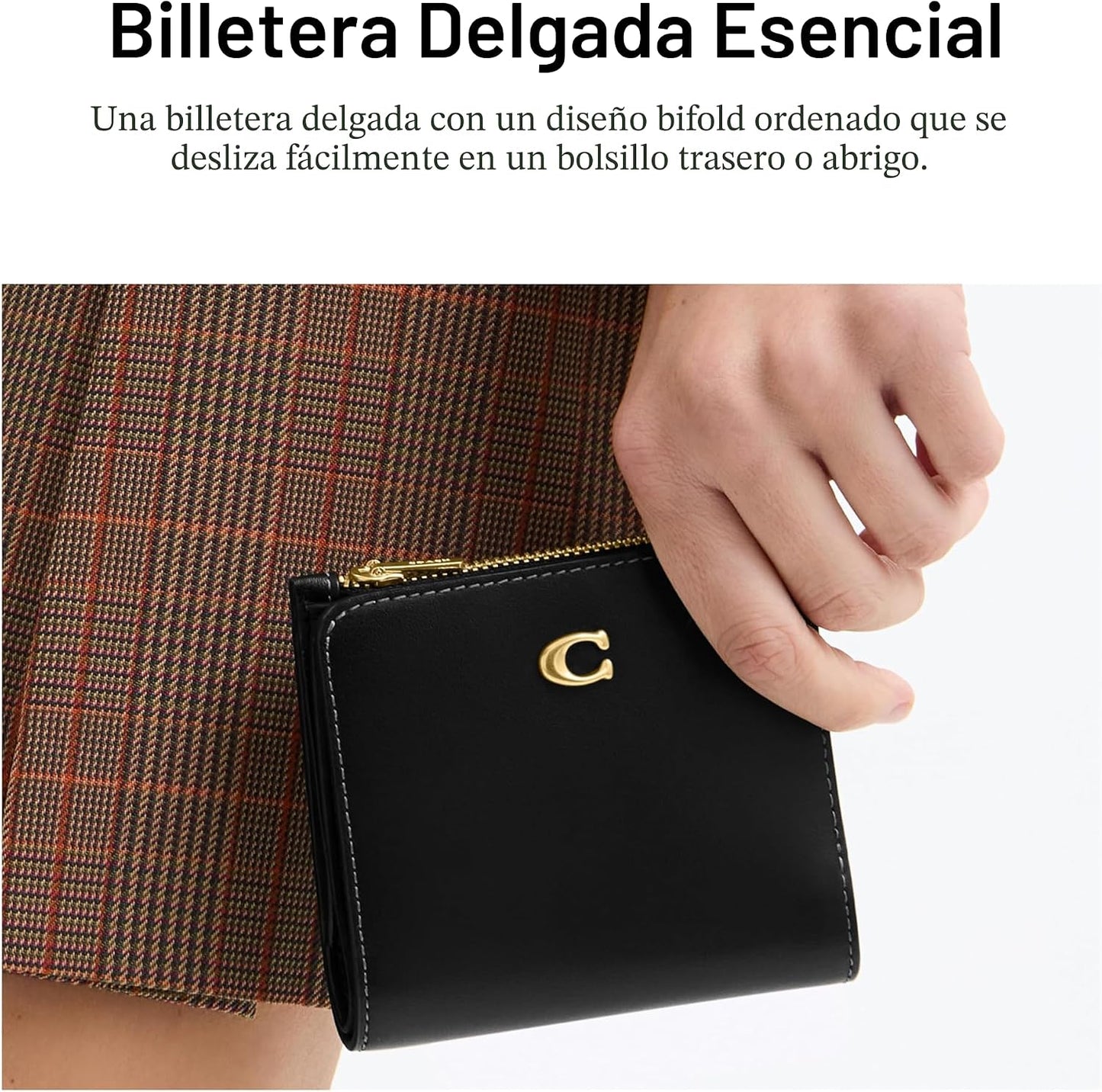 Cartera Billetera Esencial delgada con revestimiento de lona de la...