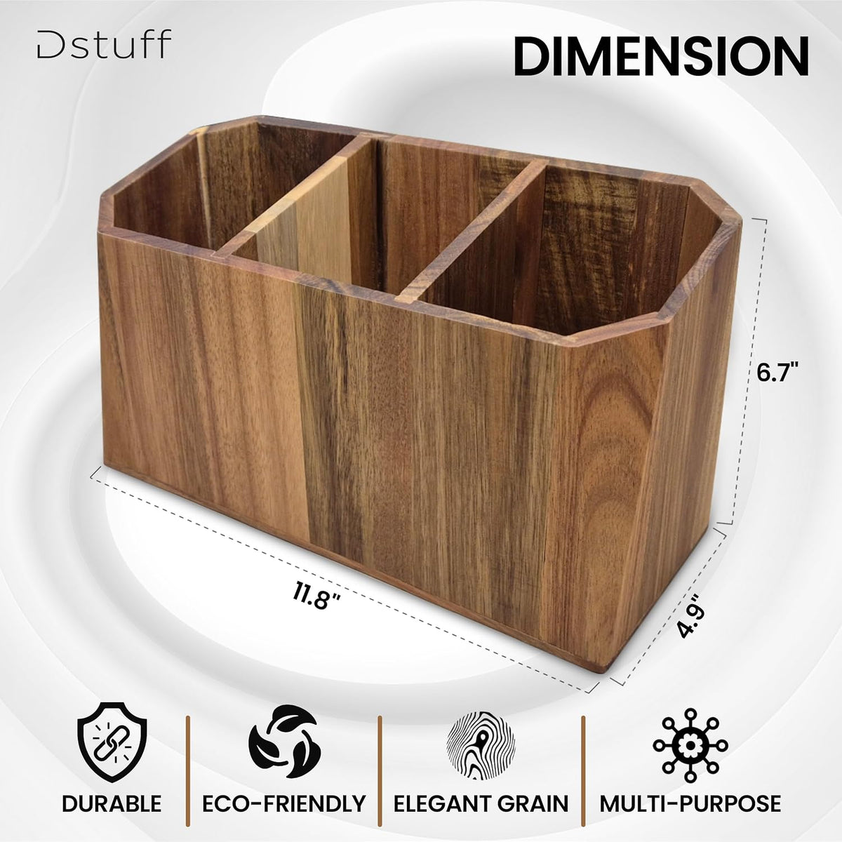 Soporte grande para utensilios de cocina para encimera, organizador...