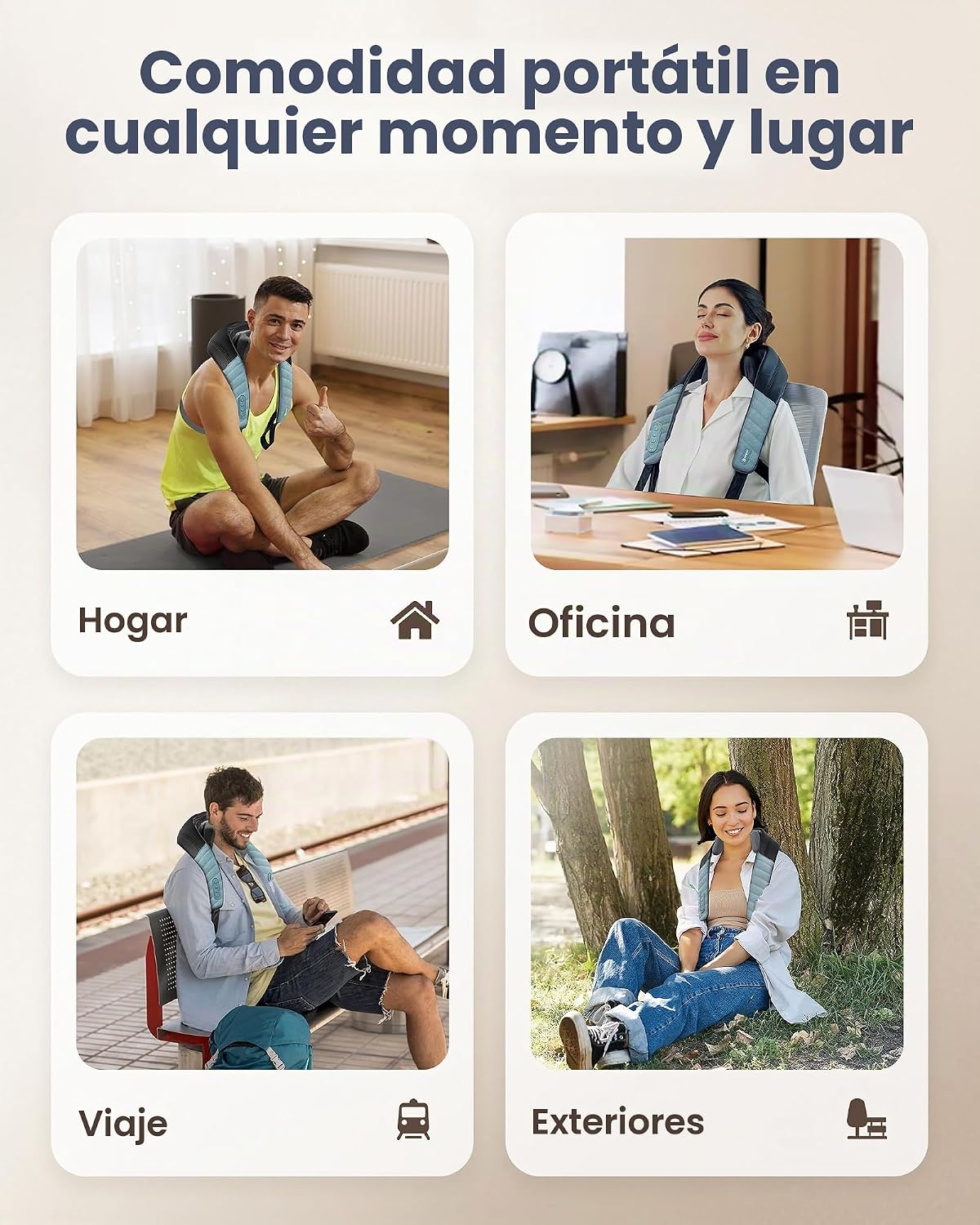 COMFIER FSA Elegible Masajeador Shiatsu de Cuello con Calor para Te...