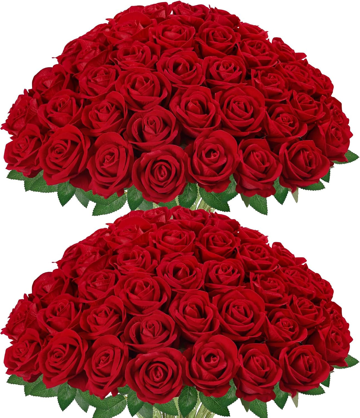 InnoGear 100 unidades de rosas rojas artificiales, flores falsas de...