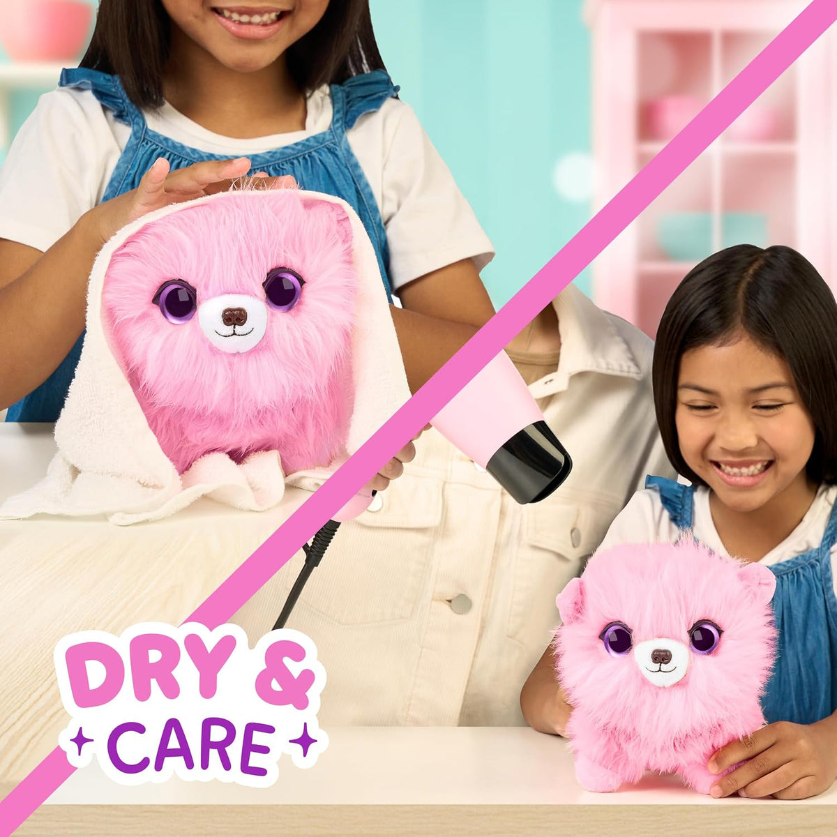 ScruffaLuvs Mascota sorpresa rosa, juguete de peluche misterioso, l...