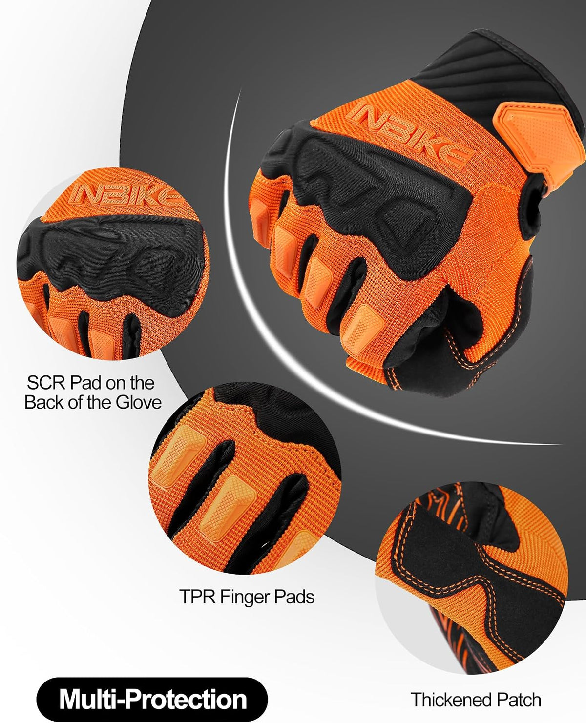 INBIKE - Guantes de bicicleta de montaña para hombres con protecció...