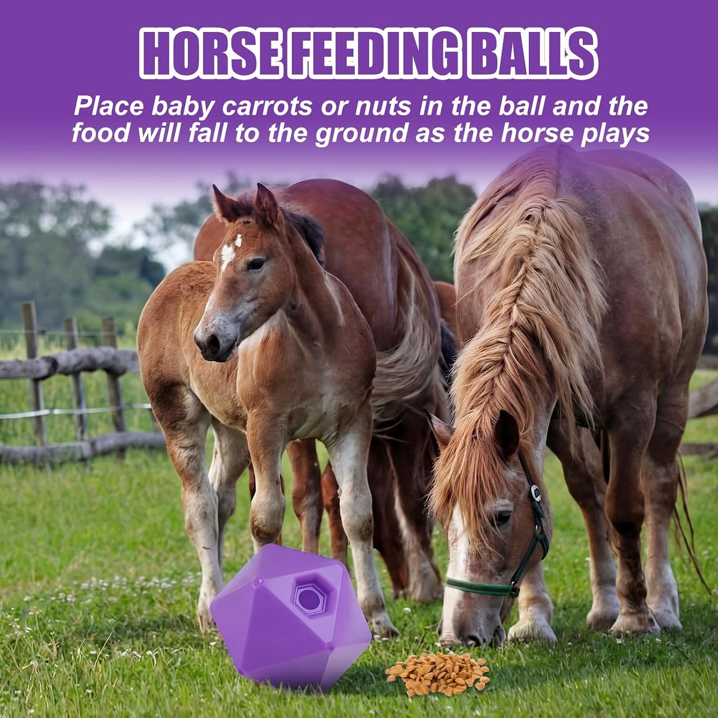 Seenelling Paquete de 1 bola de golosinas para caballos, juguete |...