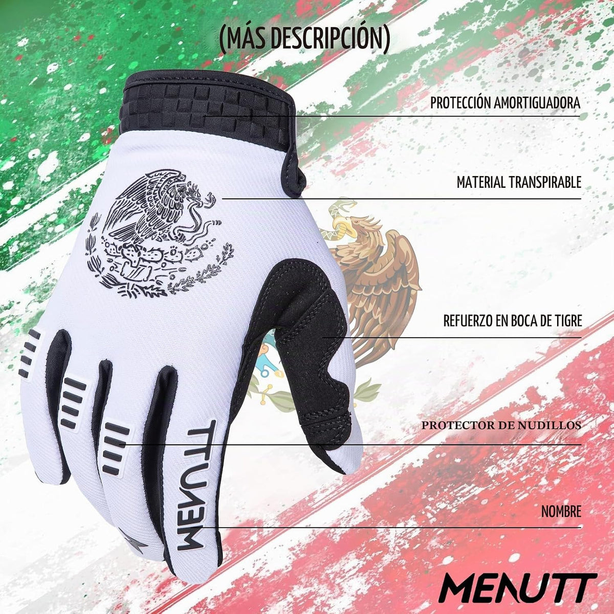 Motocross Motocicleta Dirt Bike México Guantes Moto Riding Bike Gua...