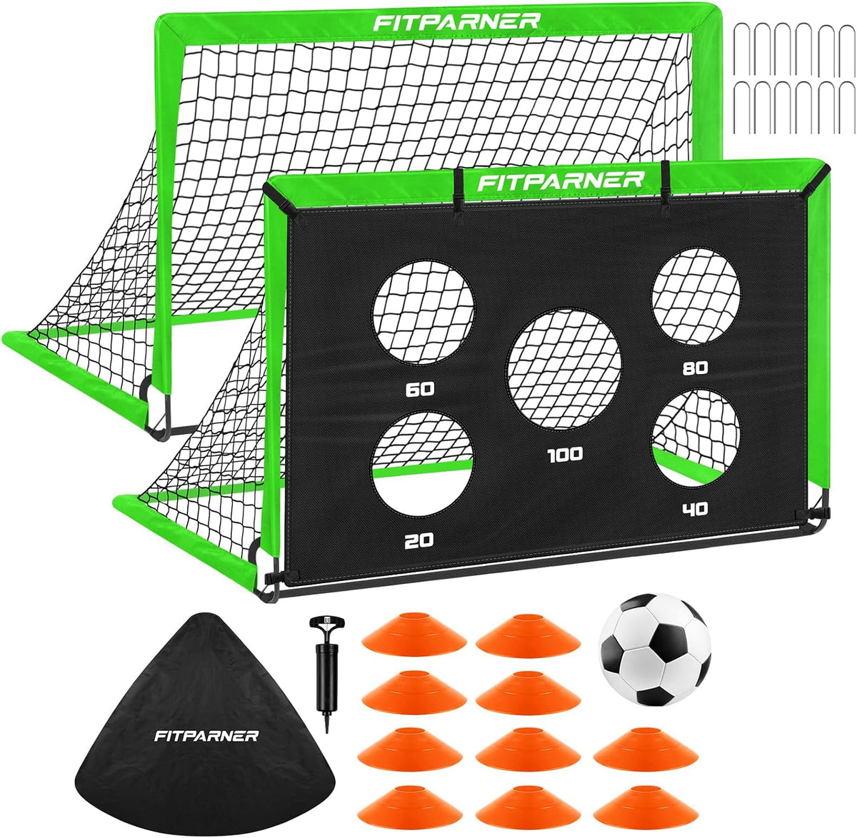 FITPARNER Portería de fútbol, portería de fútbol para niños en el p...