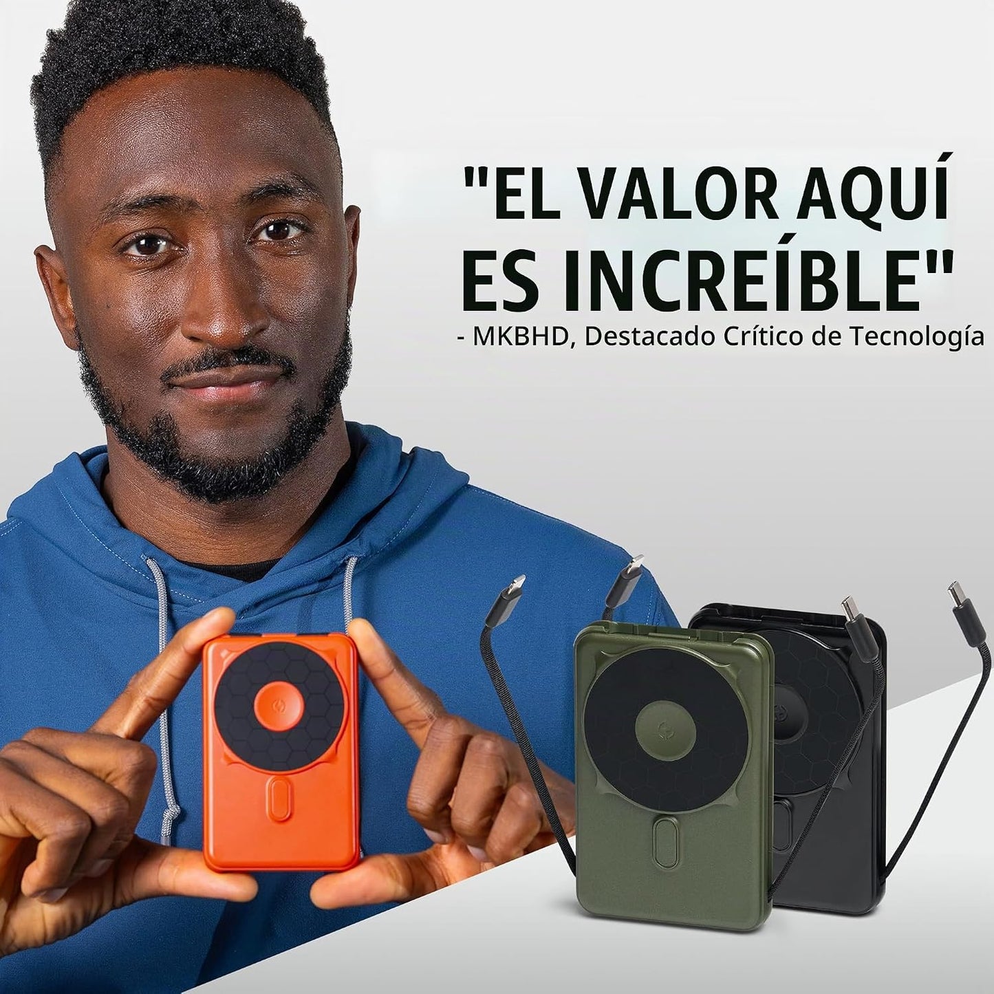 Ridge - Batería magnética de 20 W, 10,000 mAh, carga rápida, compat...