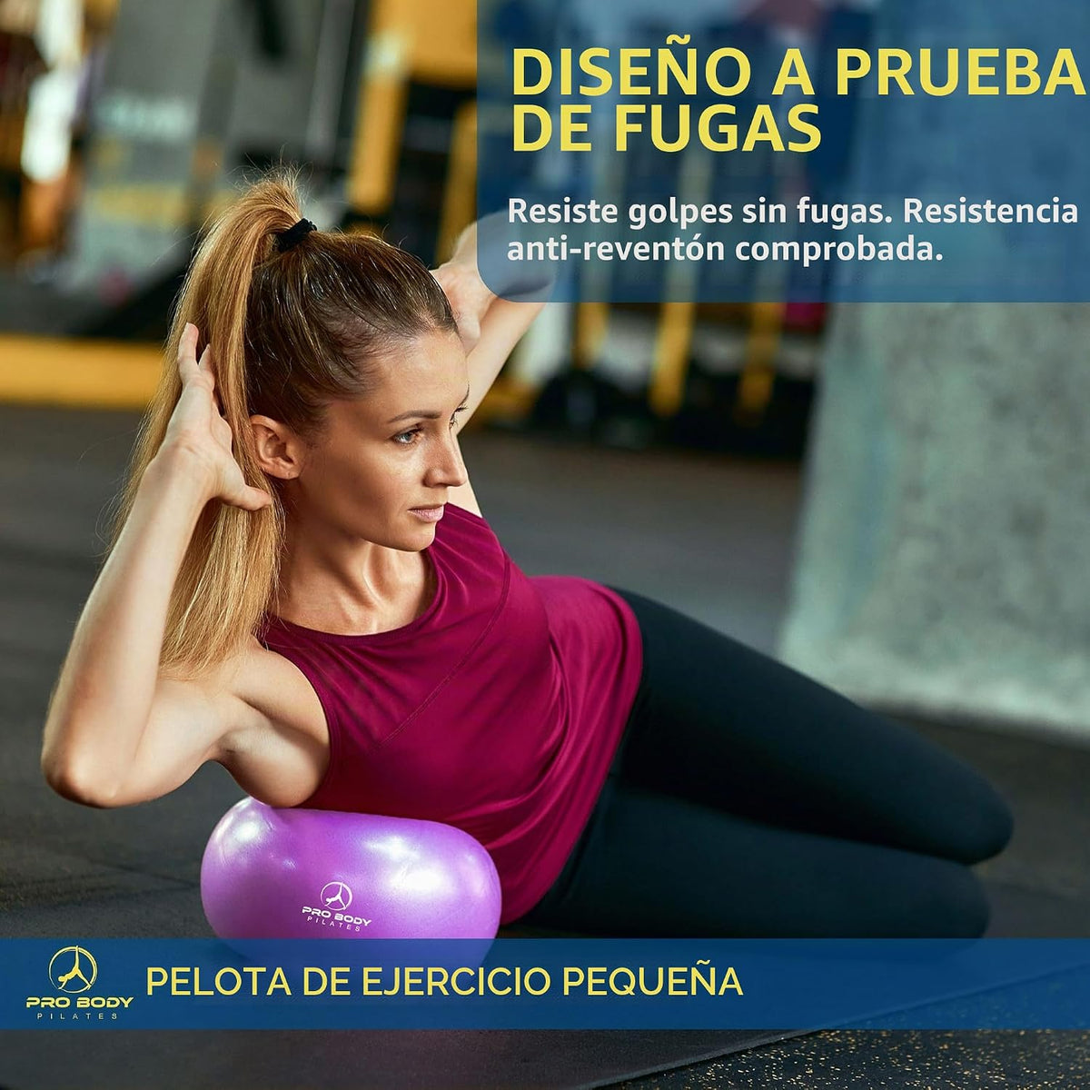 ProBody Pilates Mini Pelota de Ejercicio - Bola de 9 Pulgadas para...