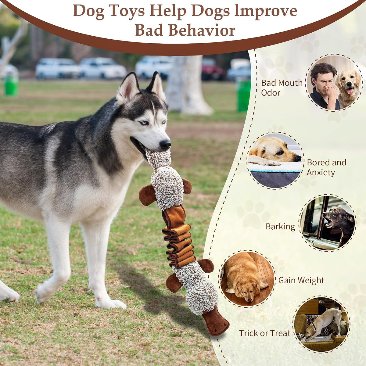 BUYPOW Juguetes Chirriantes para Perros, Juguetes Interactivos de T...