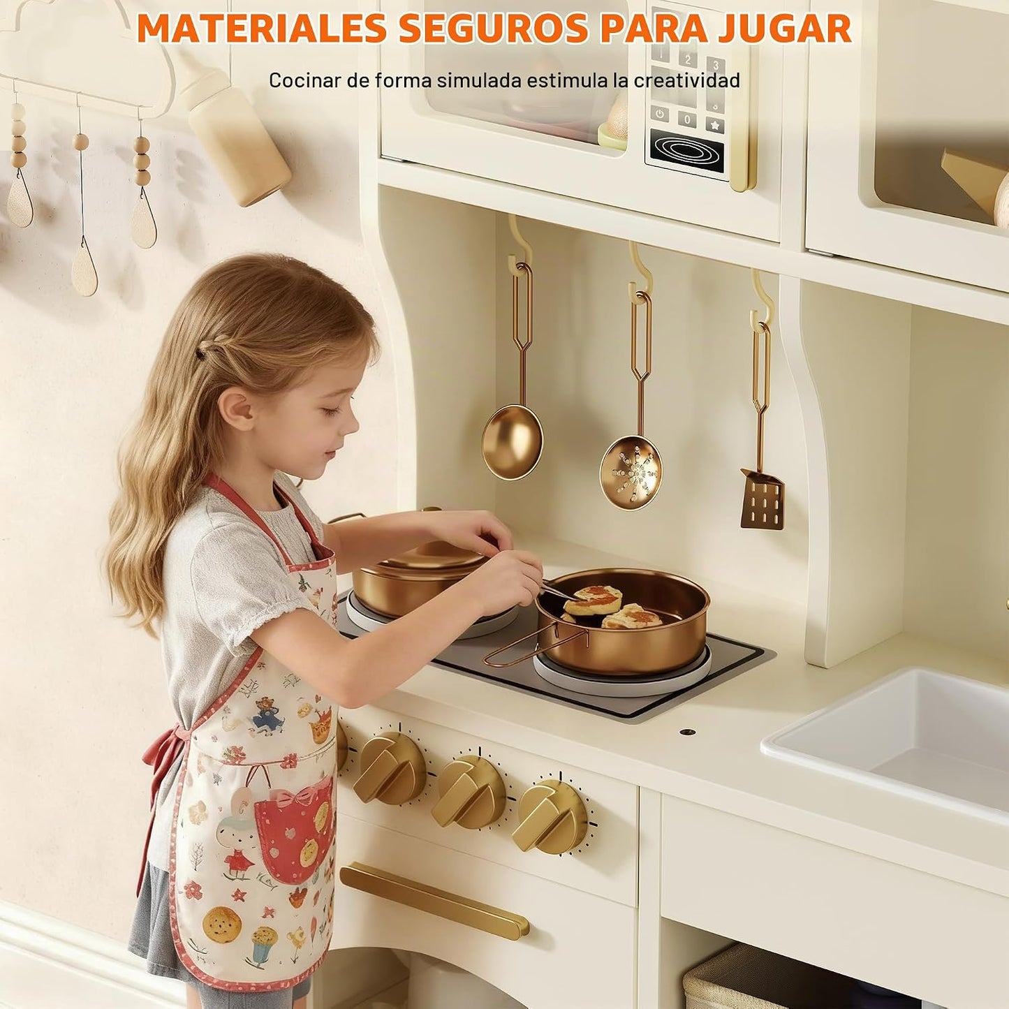 knoworld Cocina de Juego para Niños, Juego de Cocina de Madera con...