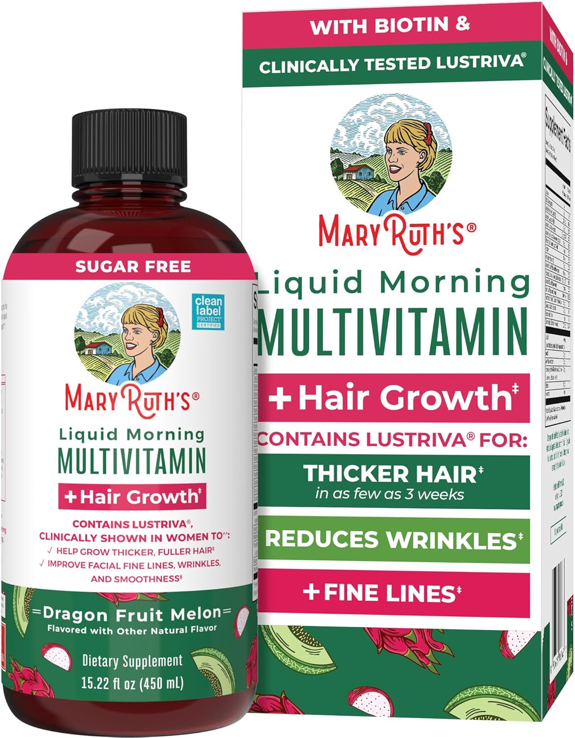 MaryRuth's Multivitamínico líquido + crecimiento del cabello | Biot...