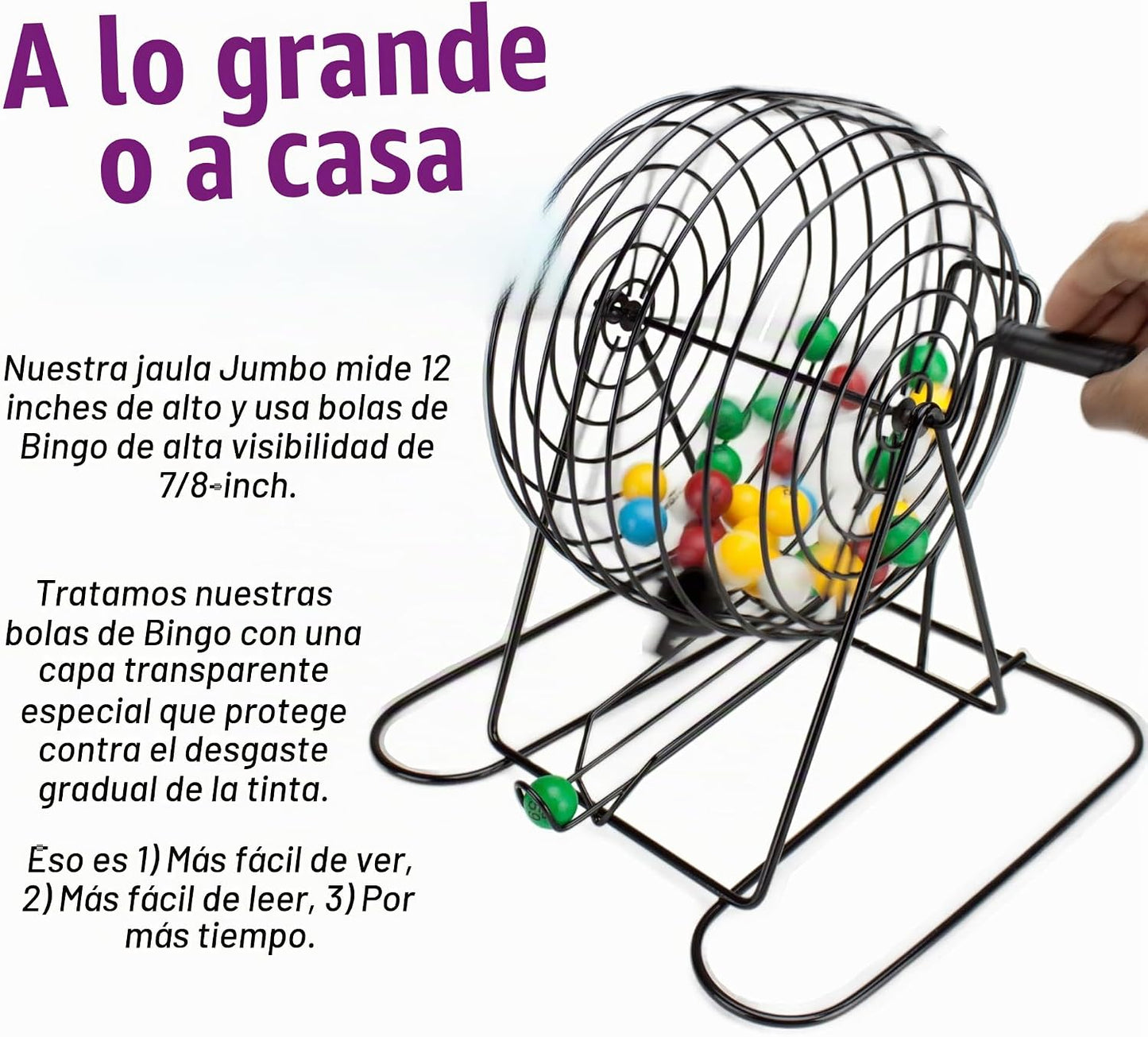 Royal Bingo Supplies Juego de Bingo grande, con 100 tarjetas, 500 m...