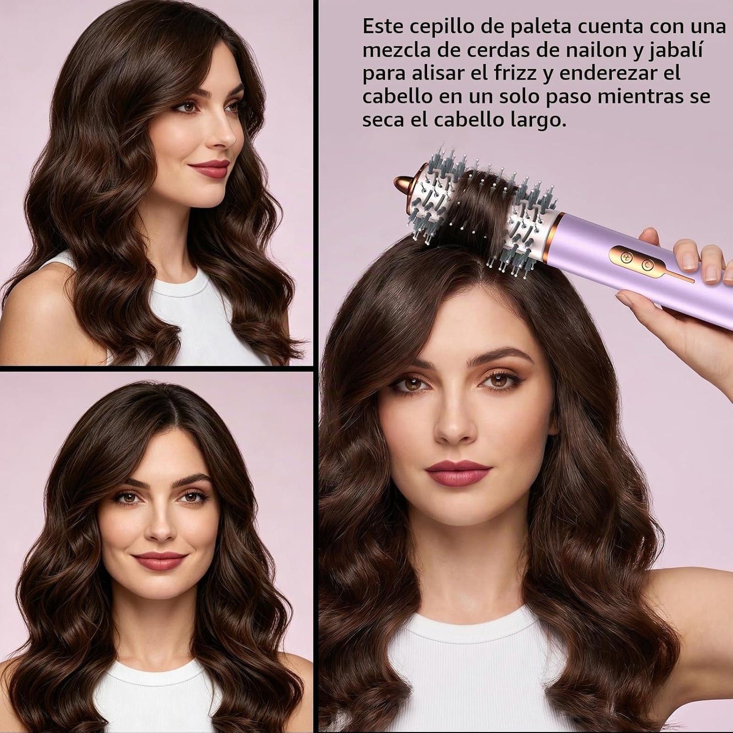 Secador de pelo de iones negativos 7 en 1, juego de estilizadores d...