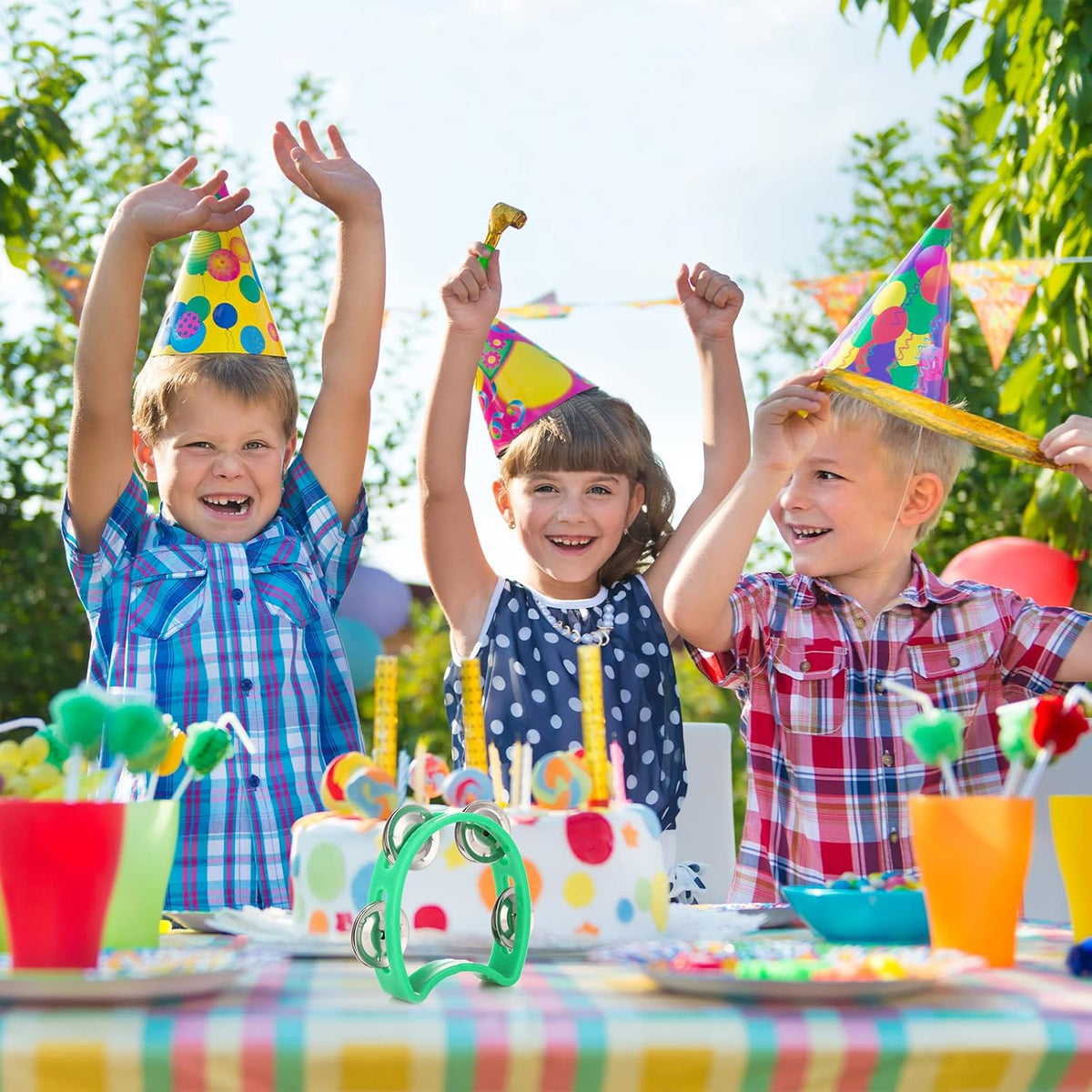 Yeshone Paquete de 30 Panderetas para Niños Adultos Tamborines Inst...