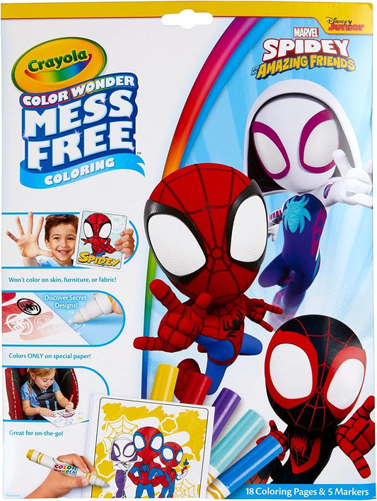 Crayola Spiderman Color Wonder - Juego de 18 páginas para colorear...
