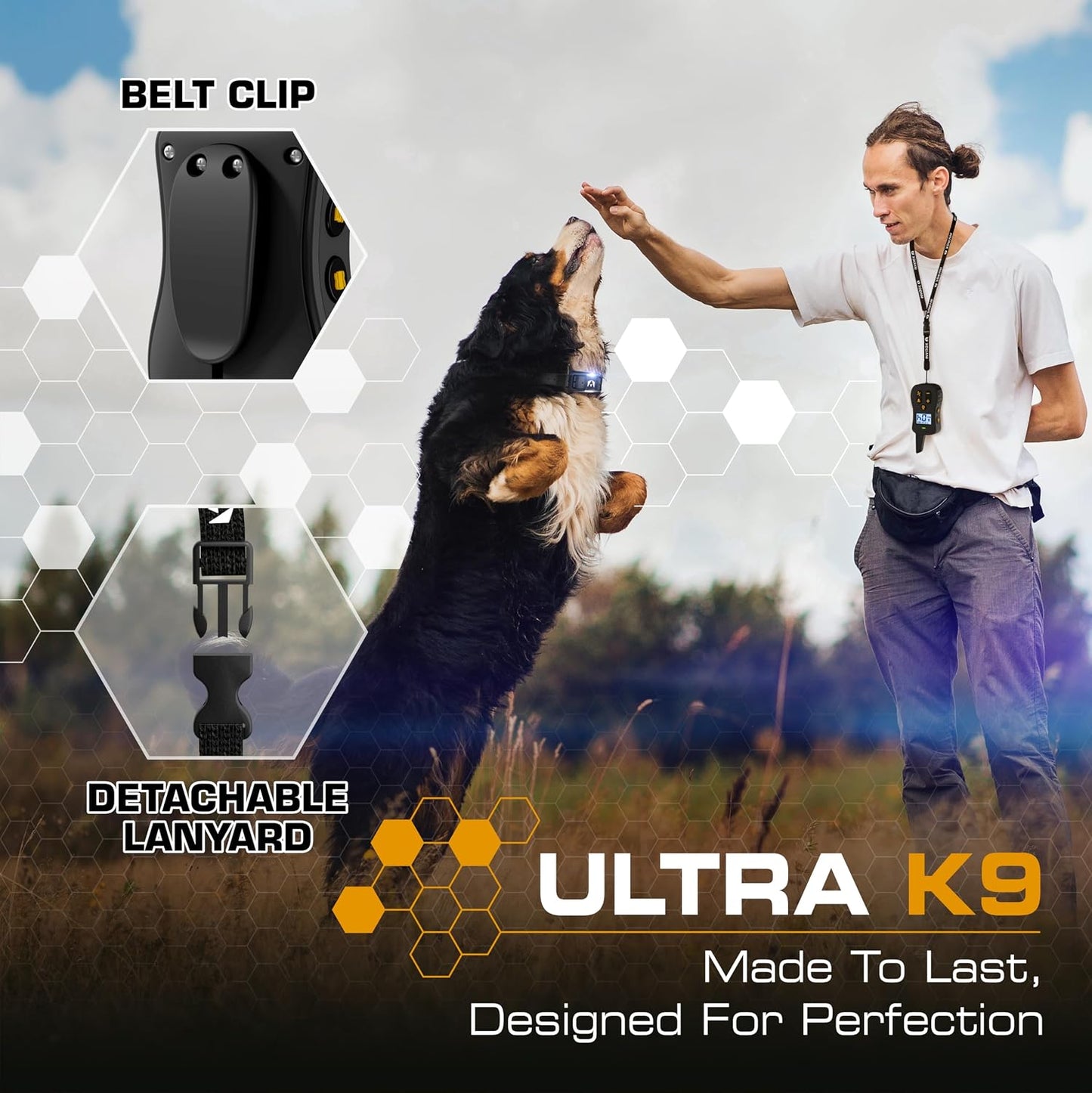 Collar de Choque para Perros INVIROX [Ultra K9] 124 Niveles de Entr...
