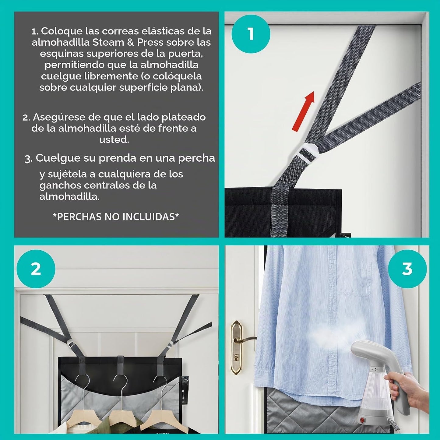 True &amp; Tidy Almohadilla protectora XL sobre la puerta, almohadi...