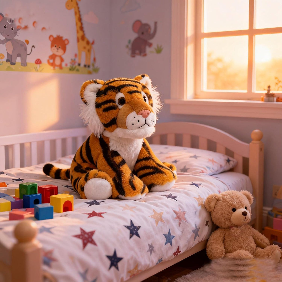 YUKOUQIAN Lindo animal de peluche de tigre, juguete de 8 pulgadas,...