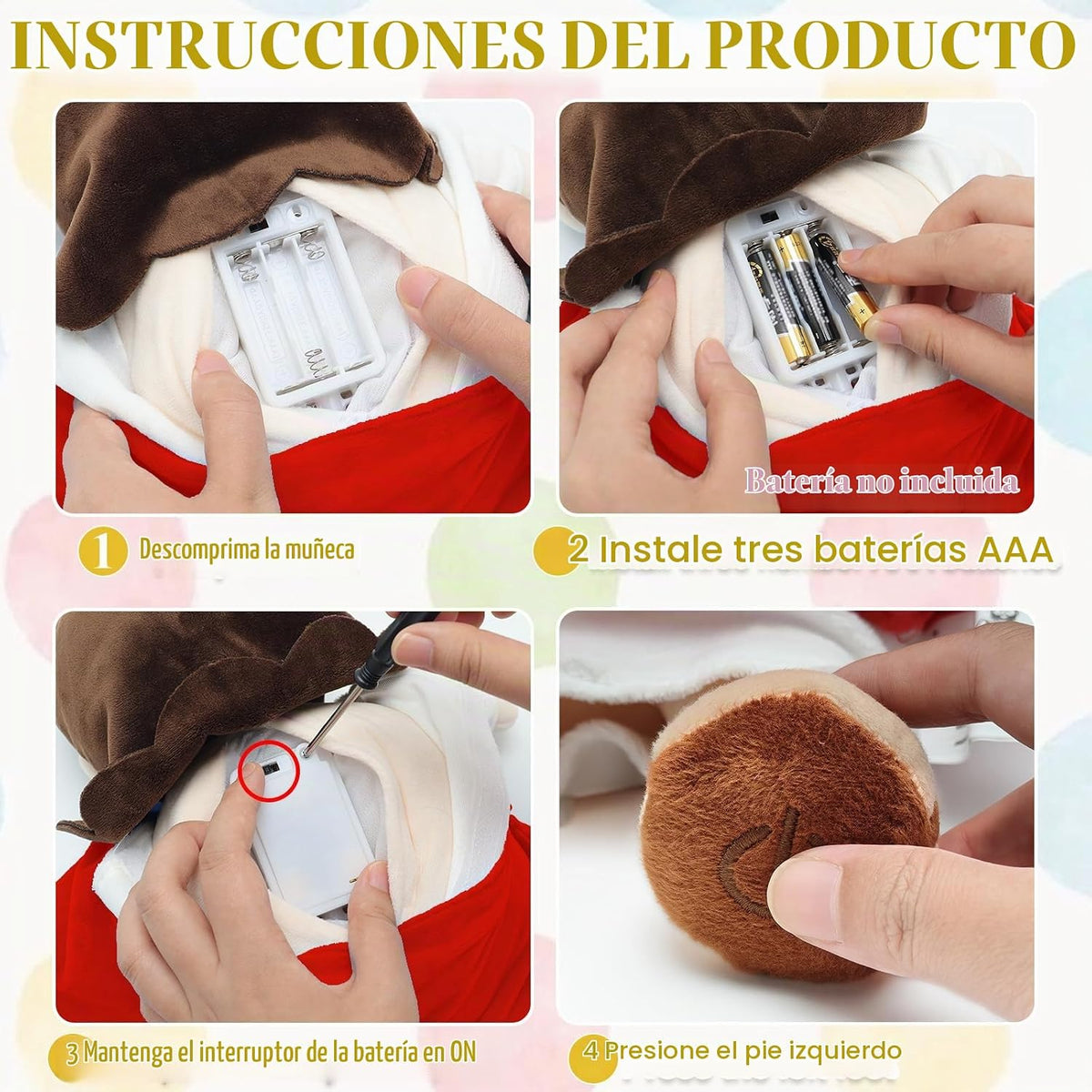 Juguetes de peluche calmantes de Jesús de 15 pulgadas que respiran...