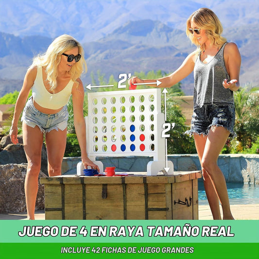 GoSports Juego 4 en fila gigante con funda transportadora \u2013 2...