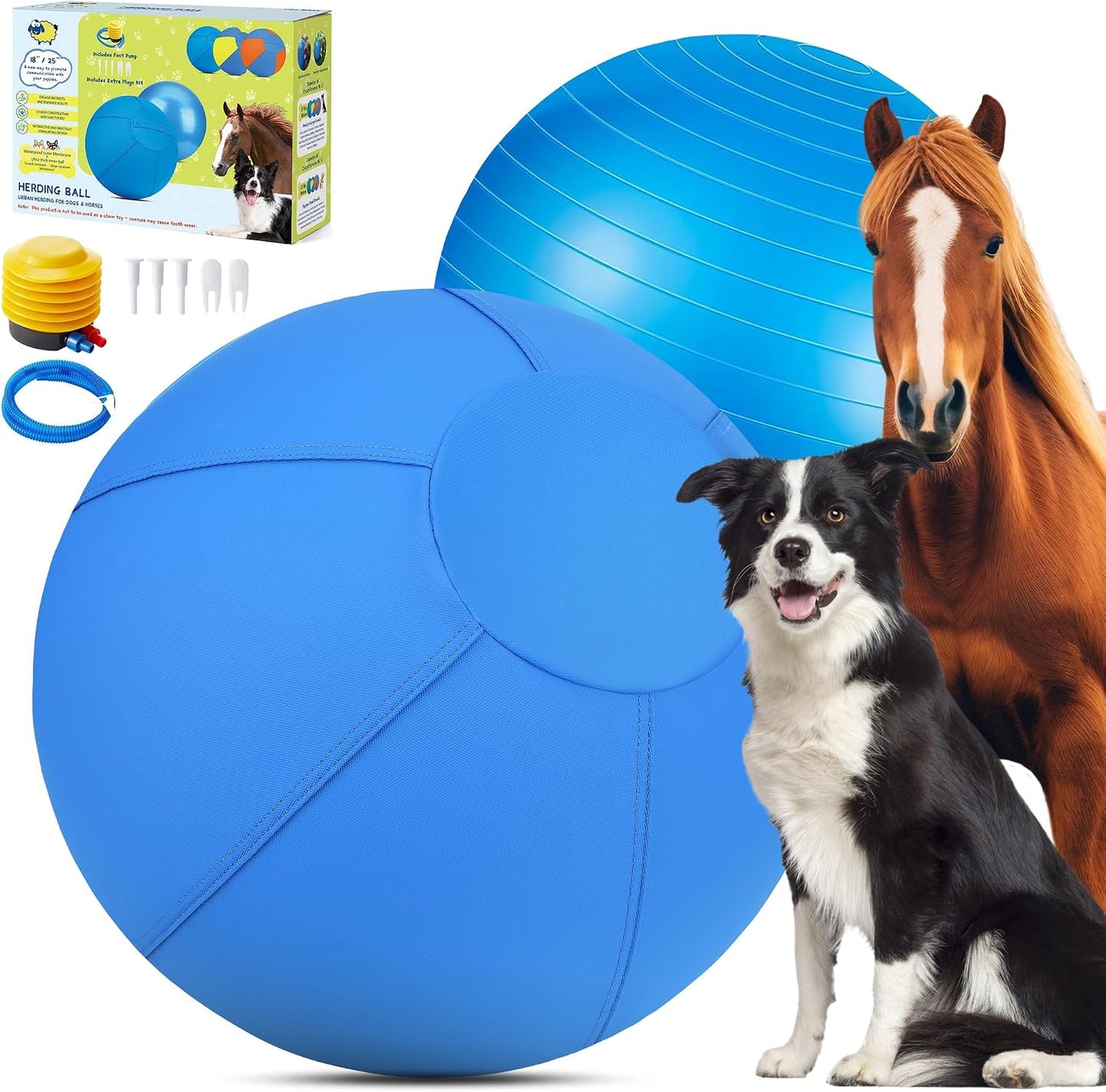 Pelota de pastoreo para perros y caballos, bola Jolly Ball de 25 pu...