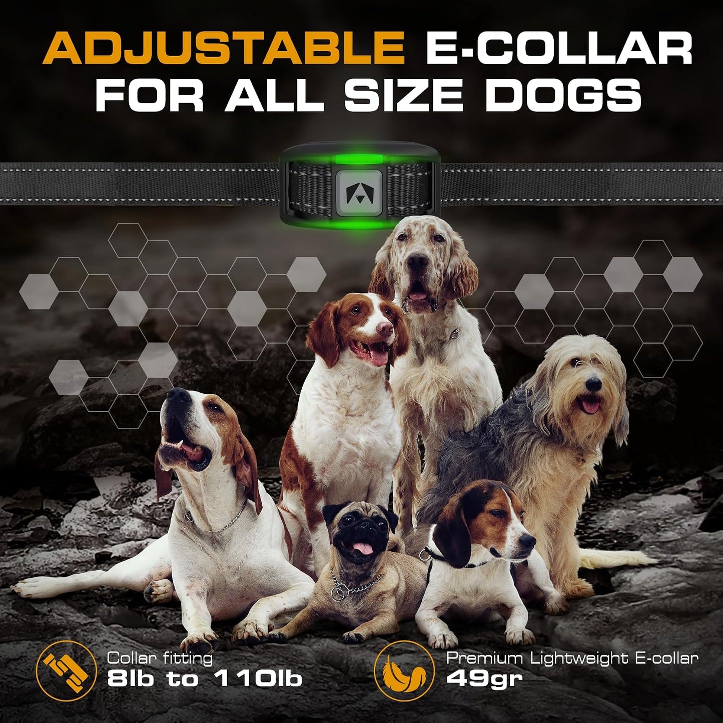 INVIROX - Collar de entrenamiento para perros con control remoto, c...