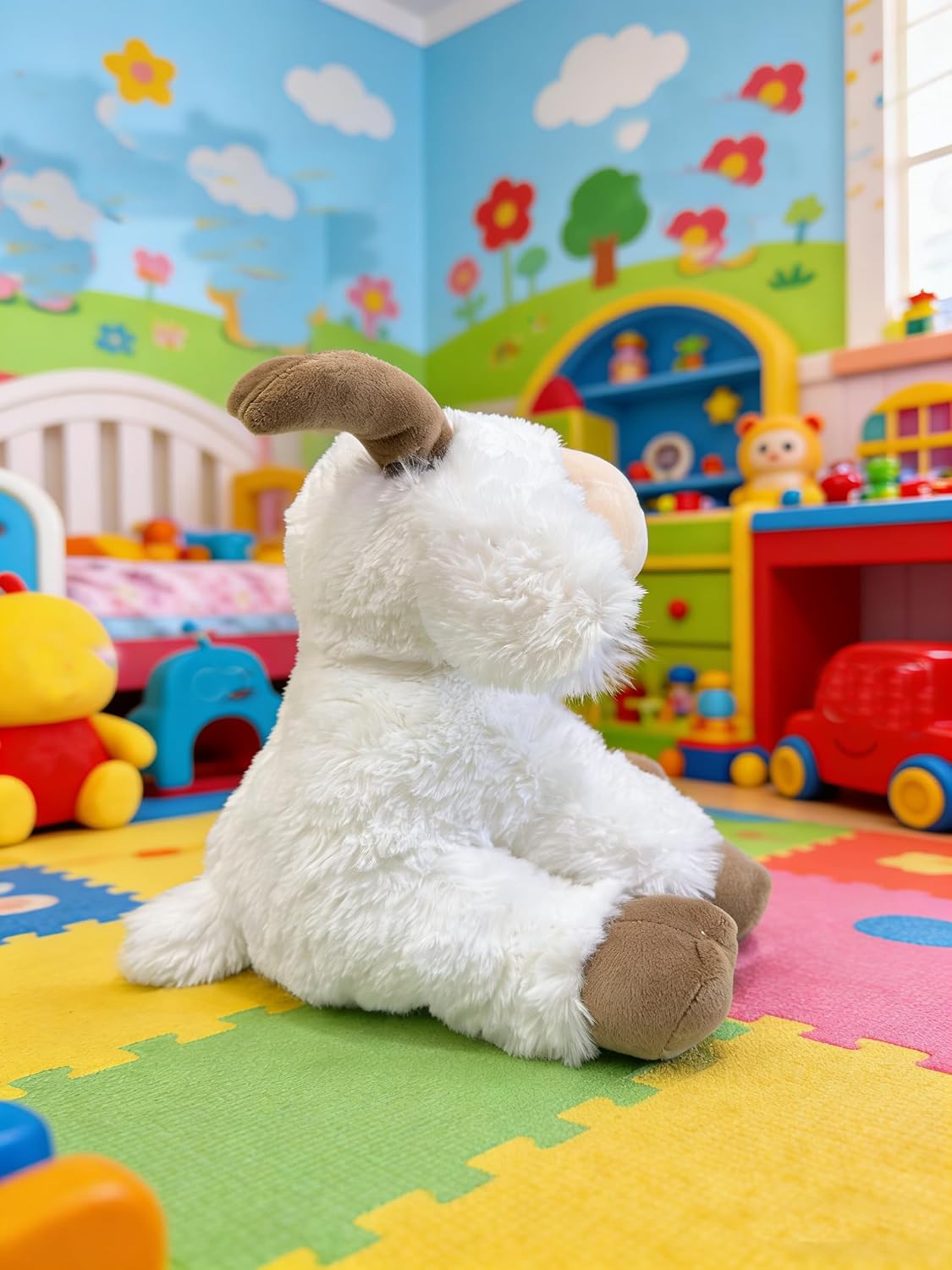 YUKOUQIAN Muñeca de peluche de cabra de 8 pulgadas para niñas y niñ...