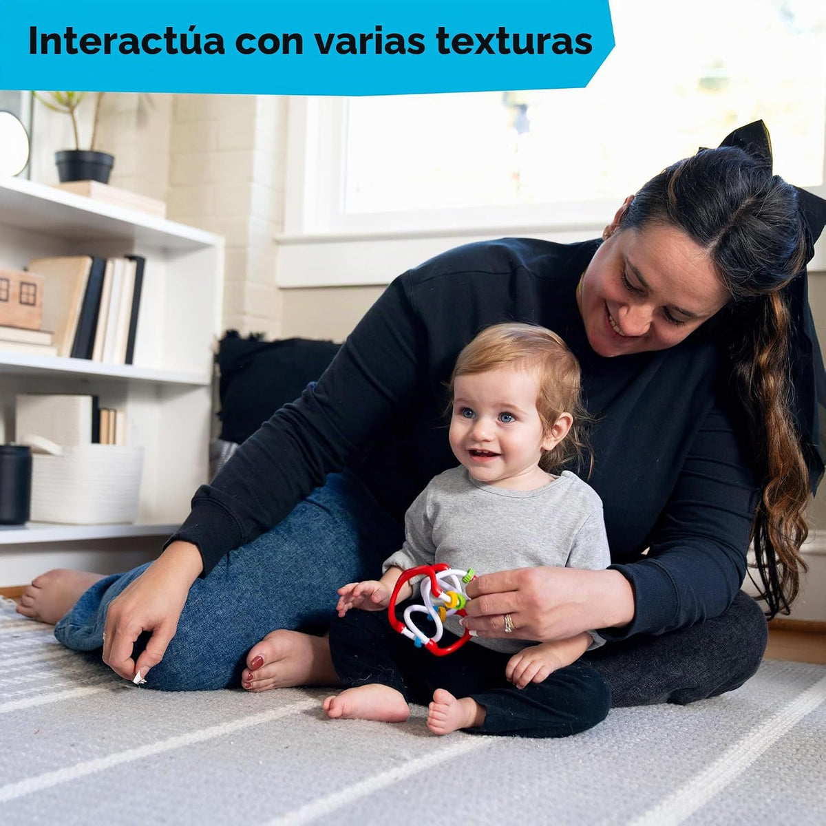 Baby Einstein Bola sensorial de deslizar y girar, juguete multisens...