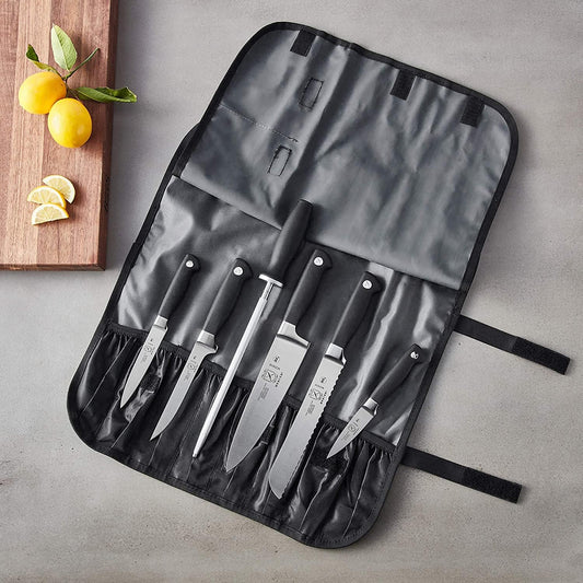 Mercer Culinary Genesis - Juego de rollos de cuchillos forjados de...