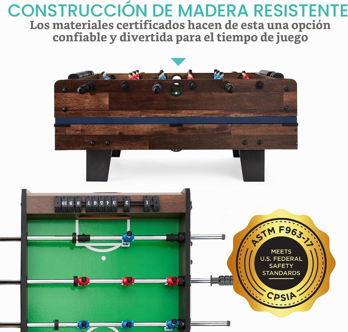 Best Choice Products Mesa de juegos múltiples 4 en 1, juego de arca...