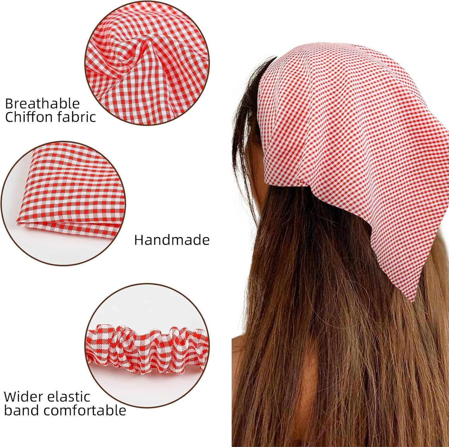 WOVOWOVO 8 unidades de diademas y bufandas para el cabello para muj...