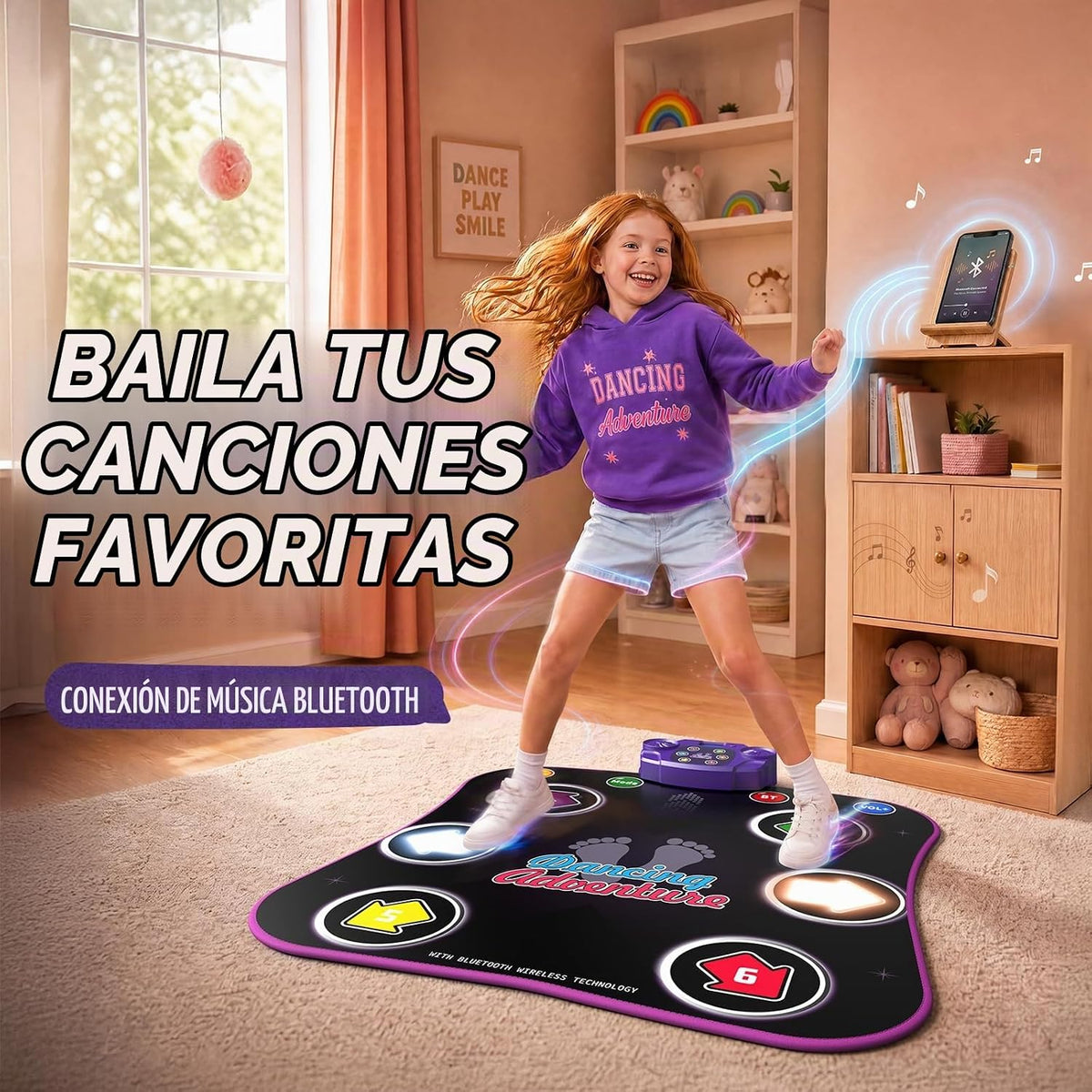 Flooyes Alfombra de baile, juguetes para niños de 3 a 12 años, almo...
